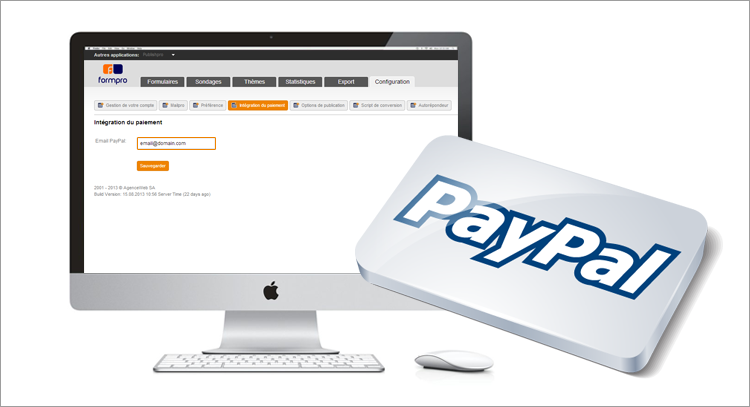 Reciba pagos con PayPal en Formpro